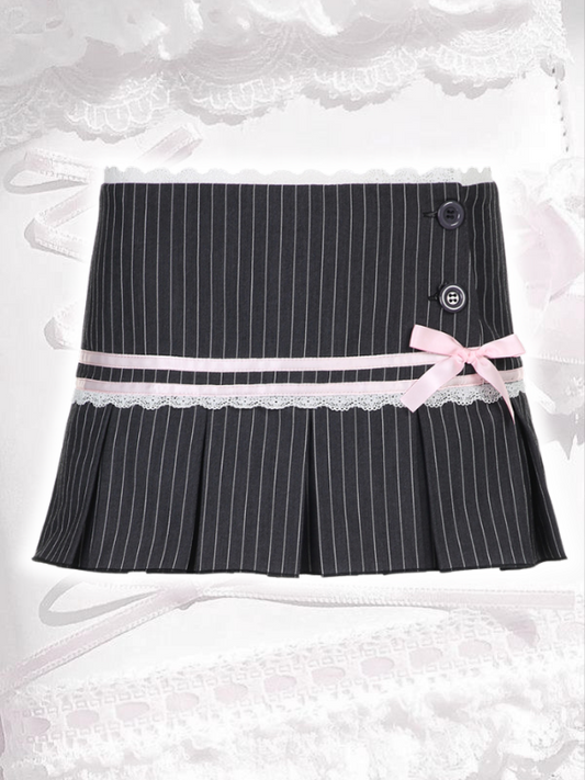 cutiekill-seraphina-pink-bow-stripe-mini-skirt-om0264