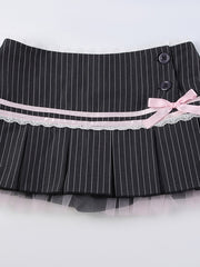 cutiekill-seraphina-pink-bow-stripe-mini-skirt-om0264