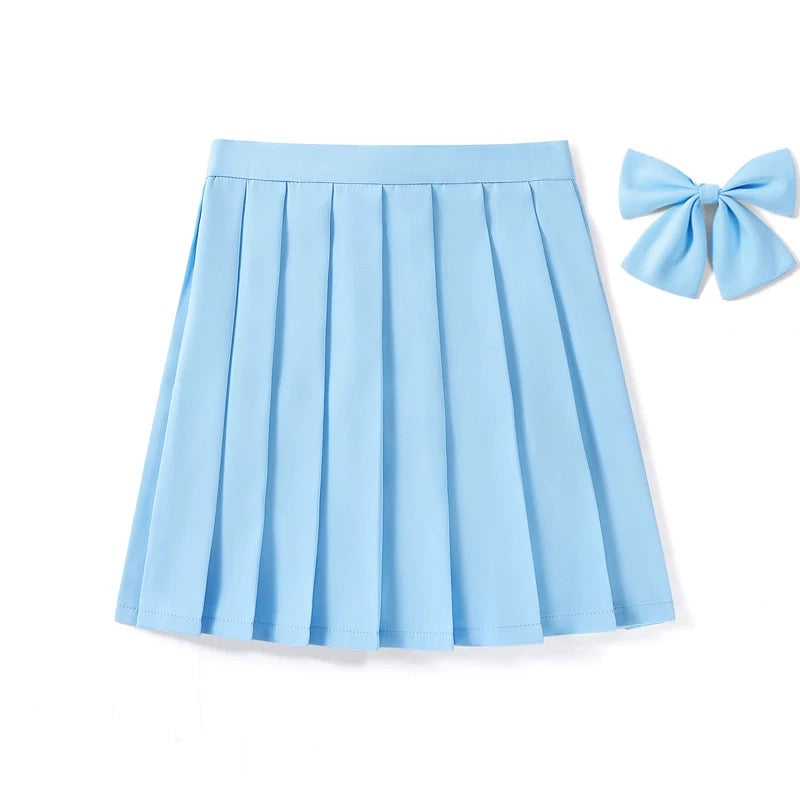 cutiekill-skirt-bow-jk-candy-color-school-uniform-skirt-c00184