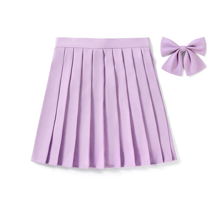 cutiekill-skirt-bow-jk-candy-color-school-uniform-skirt-c00184