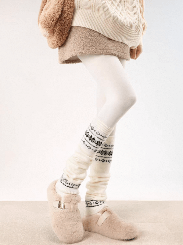snowflake-vintage-knit-leg-warmers-c0528