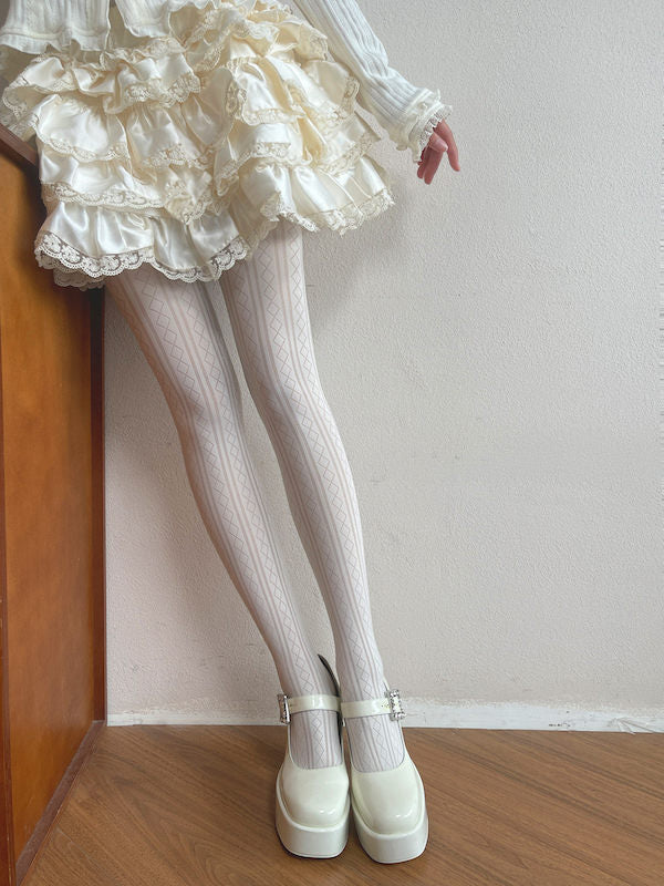 cutiekill-soft-cream-flared-leg-warmers-diamond-tights-c0563