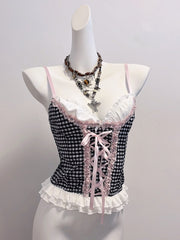 cutiekill-soft-plaid-lace-up-camisole-ah0896