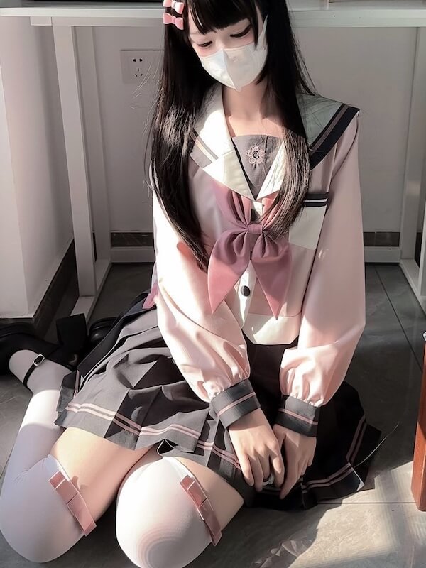 cutiekill-soft-sakura-grey-pink-jk-uniform-set-jk0070