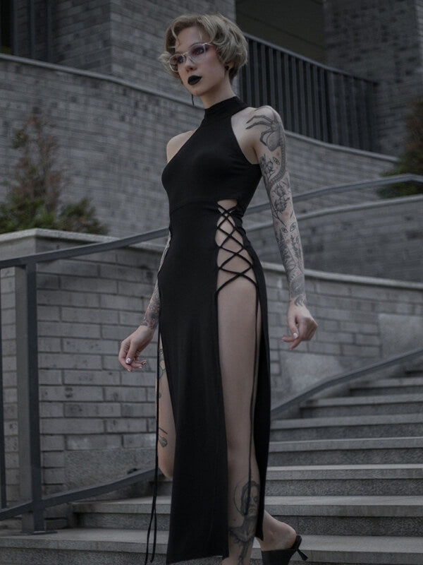 cutiekill-spicy-goth-high-slit-dress-ah0423