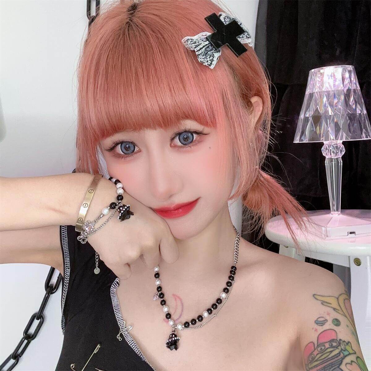 cutiekill-spooky-ghost-necklace-bracelet-ah0453