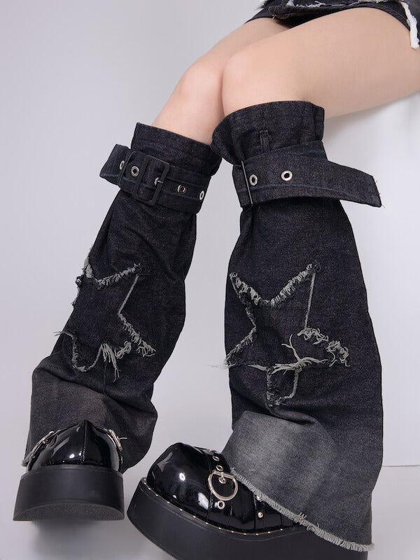 Vintage Leg Sleeves Gothic Rock Leg Warmers with Star Charm for Daily Wear  Show