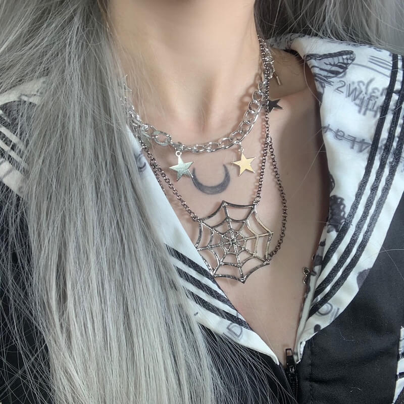 cutiekill-stars-spider-web-necklace-ah0503