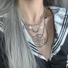 cutiekill-stars-spider-web-necklace-ah0503