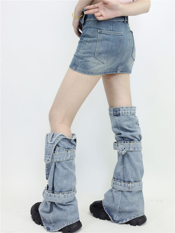 cutiekill-street-fashion-y2k-denim-leg-warmers-c0076