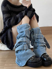 cutiekill-street-fashion-y2k-denim-leg-warmers-c0076