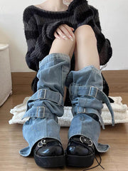 cutiekill-street-fashion-y2k-denim-leg-warmers-c0076