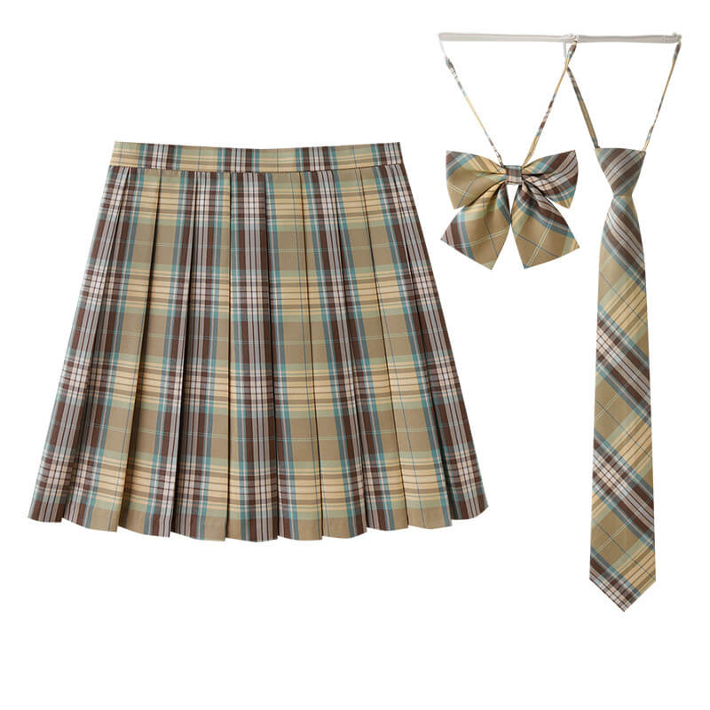 cutiekill-sunflower-yellow-jk-vintage-plaid-uniform-skirt-c0018310