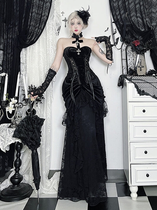 cutiekill-victorian-darkness-ruffled-lace-skirt-ah0879