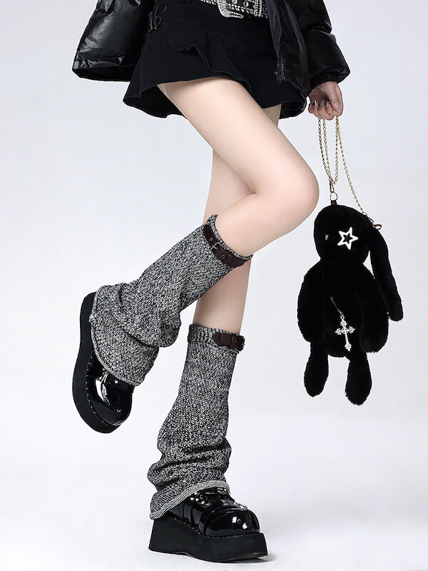 cutiekill-vintage-buckle-grey-leg-warmers-c0345