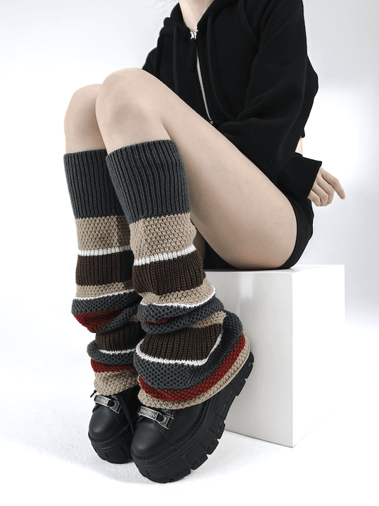 cutiekill-vintage-contrast-color-leg-warmers-c0343