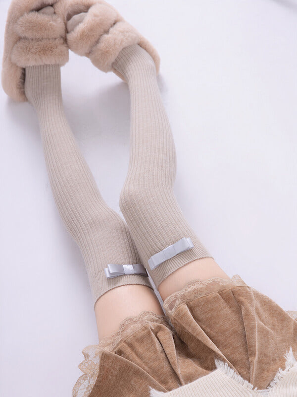 cutiekill-winter-woolen-knot-bow-stockings-c0363