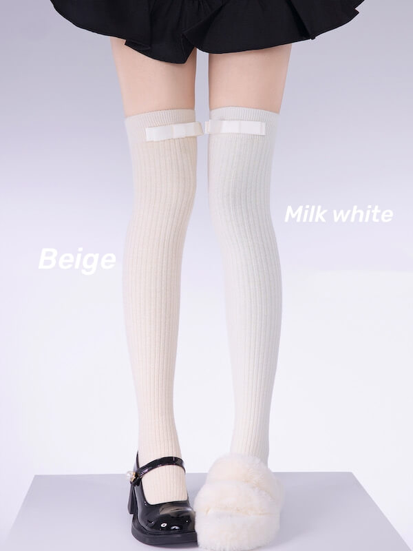 cutiekill-winter-woolen-knot-bow-stockings-c0363