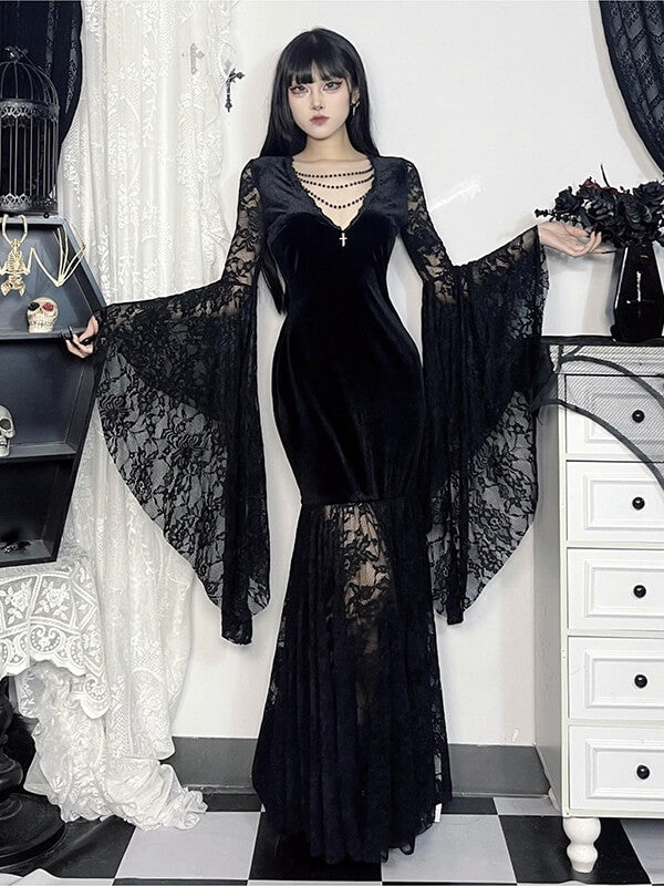 cutiekill-witchy-elegance-rose-lace-dress-ah0748