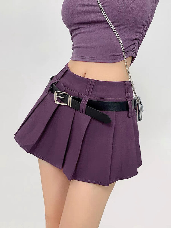 cutiekill-y2k-aesthetic-belt-skirt-om0216
