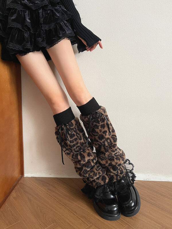 cutiekill-y2k-baddie-leopard-fuzzy-leg-warmers-c0508