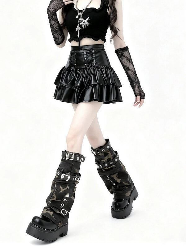 cutiekill-y2k-camo-strap-leg-warmer-c0499