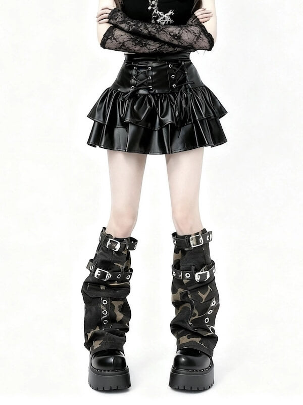 cutiekill-y2k-camo-strap-leg-warmer-c0499