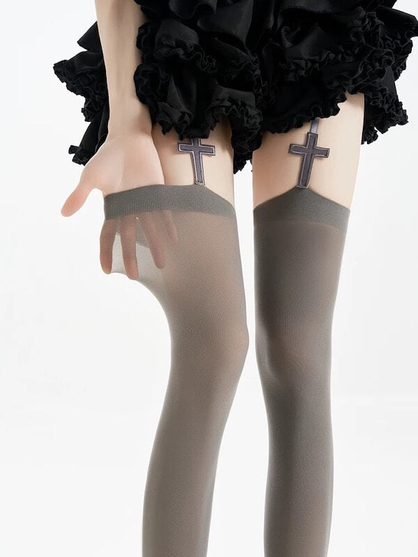 cutiekill-y2k-cross-garter-tights-c0493