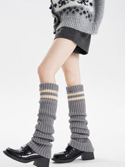 cutiekill-y2k-double-stripe-over-knee-knit-leg-warmers-c0258