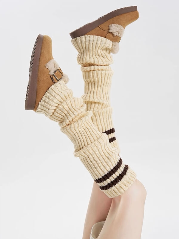 cutiekill-y2k-double-stripe-over-knee-knit-leg-warmers-c0258