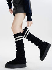 cutiekill-y2k-double-stripe-over-knee-knit-leg-warmers-c0258