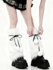 cutiekill-y2k-pom-poms-fluffy-faux-fur-leg-warmers-c0465