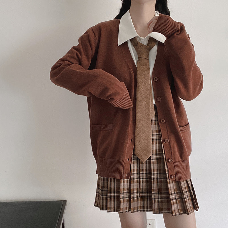 [Autumn thick] JK pure candy knit cardigan