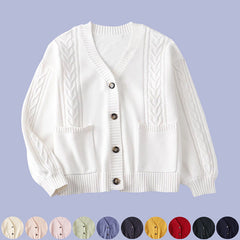 JK winter fluffy warm uniform cardigan