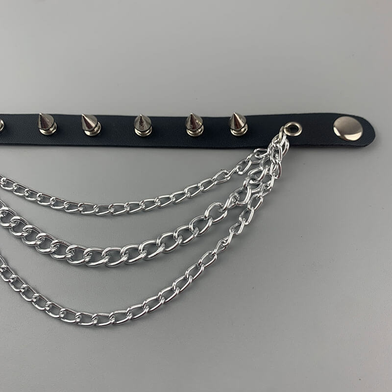 cuteikill-vintage-goth-chains-rivet-bracelet-ah0110