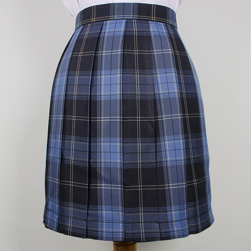 cutiekil-skirt-bow-jk-blue-black-plaid-uniform-skirt-c00854