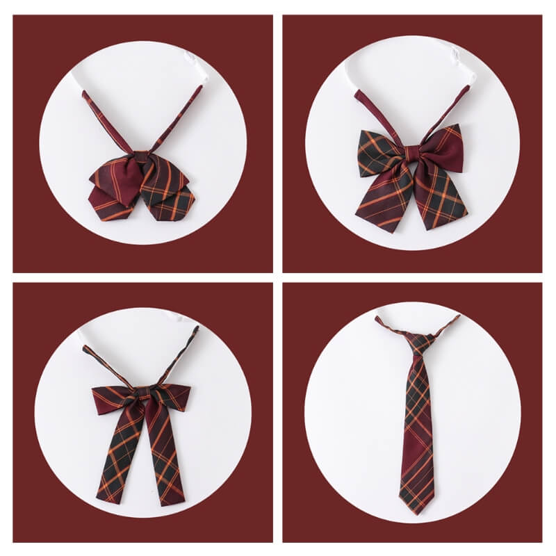 cutiekil-skirt-bow-jk-christmas-red-green-plaid-uniform-skirt-c00910