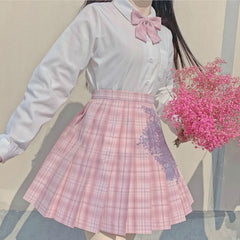cutiekil-skirt-bow-jk-girly-pink-plaid-uniform-skirt-c00767