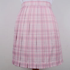 cutiekil-skirt-bow-jk-girly-pink-plaid-uniform-skirt-c00767