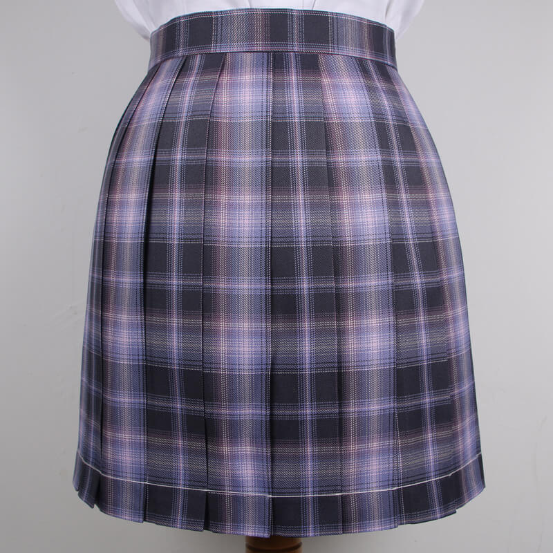cutiekil-skirt-bow-jk-purple-blue-plaid-uniform-skirt-c00762-