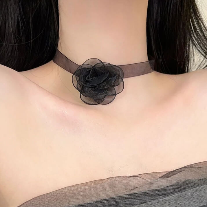 cutiekill-aesthetic-black-camellia-choker-ah0157