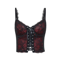 cutiekill-aesthetic-goth-red-lace-camisole-ah0124