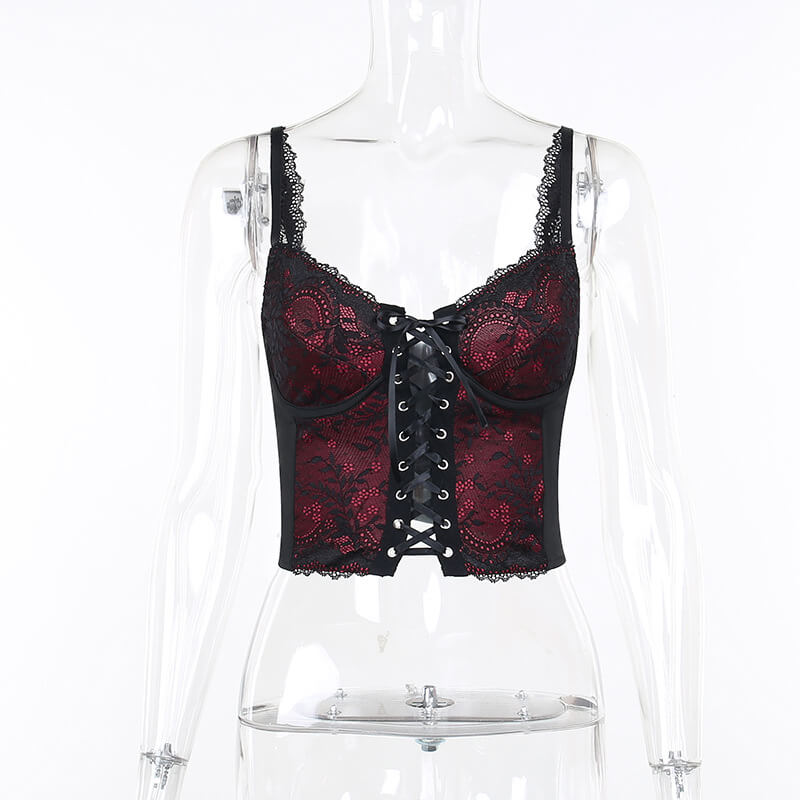 cutiekill-aesthetic-goth-red-lace-camisole-ah0124