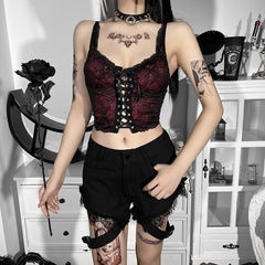 cutiekill-aesthetic-goth-red-lace-camisole-ah0124