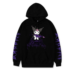 Alternative goth evil Kuromi hoodie