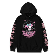 Alternative goth evil Kuromi hoodie