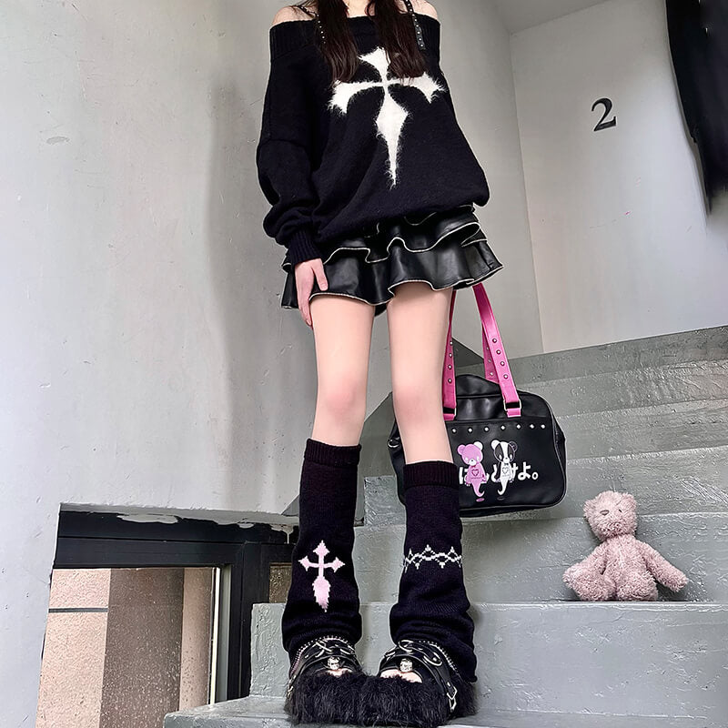 cutiekill-altgirl-y2k-cross-leg-warmers-c0094