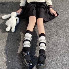 cutiekill-back-to-school-y2k-stripes-leg-warmers-c0100