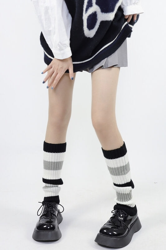 cutiekill-back-to-school-y2k-stripes-leg-warmers-c0100