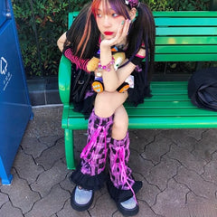 cutiekill-black-pink-ribbon-leg-warmers-c0226